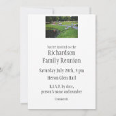 Fun Family Wiedersehen Custom Family Foto Einladung (Rückseite)