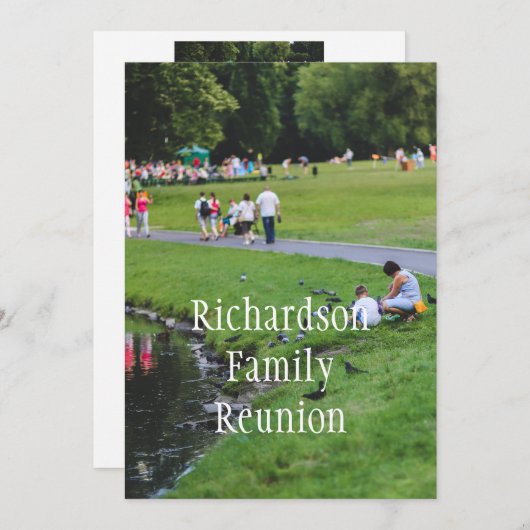 Fun Family Wiedersehen Custom Family Foto Einladung (Vorne/Hinten)