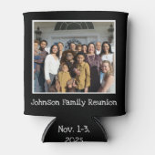 Fun Family Wiedersehen Foto Personalisiert Schwarz Dosenkühler (Vorderseite)