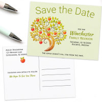 Fun Family Wiedersehen Save the Date Apple Tree Cu