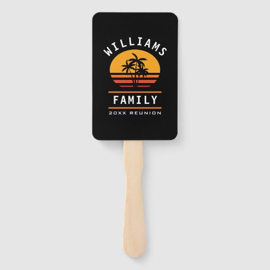 Fun Family Wiedersehen Sommerurlaub Tropical Beach Fächer (Rückseite)