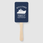 Fun Family Wiedersehen Summer Vacation Cruise Ship Fächer (Rückseite)