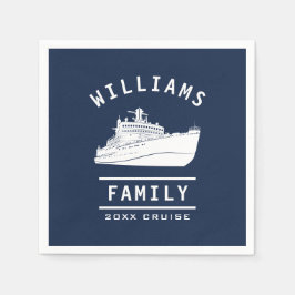 Fun Family Wiedersehen Summer Vacation Cruise Ship Serviette
