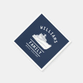 Fun Family Wiedersehen Summer Vacation Cruise Ship Serviette (Ecke)