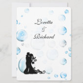 Fun Fantasy Bubbles Hochzeit Einladung (Rückseite)