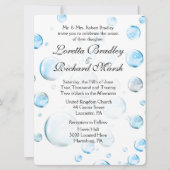 Fun Fantasy Bubbles Hochzeit Einladung (Vorderseite)