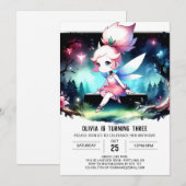 Fun Fantasy Fairy Birthday Einladung (Vorne/Hinten)