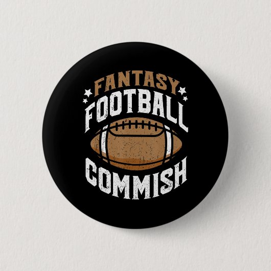 Fun Fantasy Football EU-Kommissar Männer Button (Vorderseite)