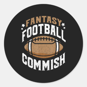 Fun Fantasy Football EU-Kommissar Männer Runder Aufkleber