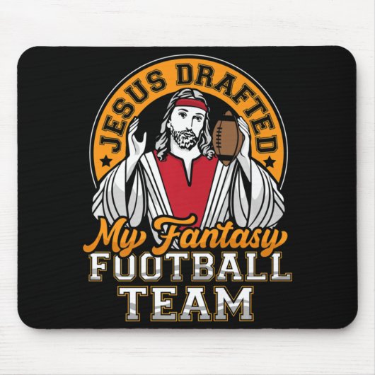 Fun Fantasy Football Jesus hat mein Team Männer Wo Mousepad (Vorne)