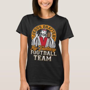 Fun Fantasy Football Jesus hat mein Team Männer Wo T-Shirt