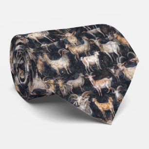 Fun Fantasy Goat Farm Animal Krawatte