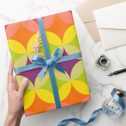 Fun-Farben Hippie-Muster Party-Packung Geschenkpapier (Schenken)