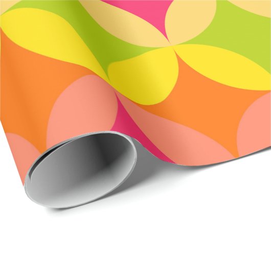 Fun-Farben Hippie-Muster Party-Packung Geschenkpapier (Rolleneckpunkt)