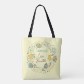 Fun farbenfroh frohe Ostereier Jagd Tasche (Rückseite)