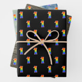 Fun, farbenfroh, Regenbogenspektrum Muster 1 Event Geschenkpapier Set (Beispiel)