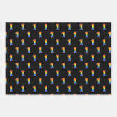 Fun, farbenfroh, Regenbogenspektrum Muster 1 Event Geschenkpapier Set (Vorderseite)