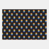 Fun, farbenfroh, Regenbogenspektrum Muster 3 Veran Geschenkpapier Set (Vorderseite)