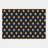 Fun, farbenfroh, Regenbogenspektrum Muster 6 Event Geschenkpapier Set (Vorderseite)