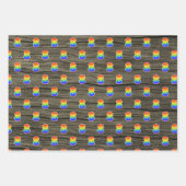 Fun, farbenfroh, Regenbogenspektrum Muster 8 Event Geschenkpapier Set (Vorderseite 2)