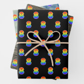 Fun, farbenfroh, Regenbogenspektrum Muster 8 Event Geschenkpapier Set (Beispiel)