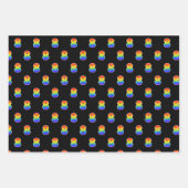 Fun, farbenfroh, Regenbogenspektrum Muster 8 Event Geschenkpapier Set (Vorderseite)