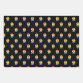 Fun, farbenfroh, Regenbogenspektrum Muster 9 Event Geschenkpapier Set (Vorderseite)