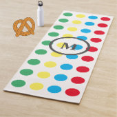 Fun farbenfrohe Dots Muster Monogram Yoga Mat Yogamatte