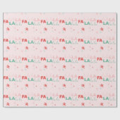 Fun farbenfrohe Fa La Typografie Muster Rosa Geschenkpapier (Flach)
