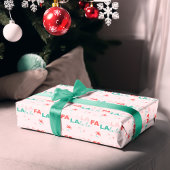 Fun farbenfrohe Fa La Typografie Muster Rosa Geschenkpapier