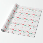 Fun farbenfrohe Fa La Typografie Muster Weiß Geschenkpapier (Ungerollt)
