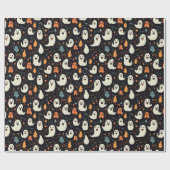 Fun farbenfrohe Geister Halloween Geschenkpapier (Flach)