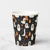Fun farbenfrohe Geister Halloween Pappbecher (Rechts)