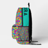 Fun farbenfrohe geometrische Regenbogenfarben Abst Bedruckter Rucksack (Rechts)