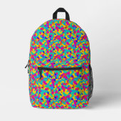 Fun farbenfrohe geometrische Regenbogenfarben Abst Bedruckter Rucksack (Vorderseite)