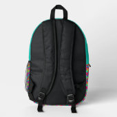Fun farbenfrohe geometrische Regenbogenfarben Abst Bedruckter Rucksack (Rückseite)