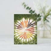 Fun farbenfrohe Karotten Postkarte (Stehend Vorderseite)