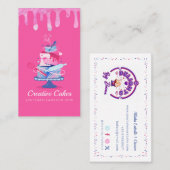 Fun farbenfrohe Konditorkuchen Bäckerei & Tools Ro Visitenkarte (Vorne/Hinten)