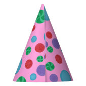 Fun farbenfrohe Maße Polka Dots Party Hats Partyhütchen (Rückseite)