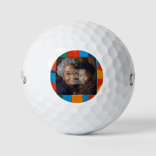 Fun farbenfrohe Mosaikgrenzen für Ihre Fotos Golfball