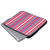 Fun farbenfrohe Multistreifen Laptopschutzhülle (Vorne Knopf)