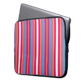 Fun farbenfrohe Multistreifen Laptopschutzhülle (Vorderseite Links)