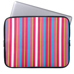 Fun farbenfrohe Multistreifen Laptopschutzhülle
