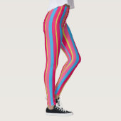 Fun farbenfrohe Multistreifen Leggings (Rechts)