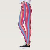 Fun farbenfrohe Multistreifen Leggings (Links)