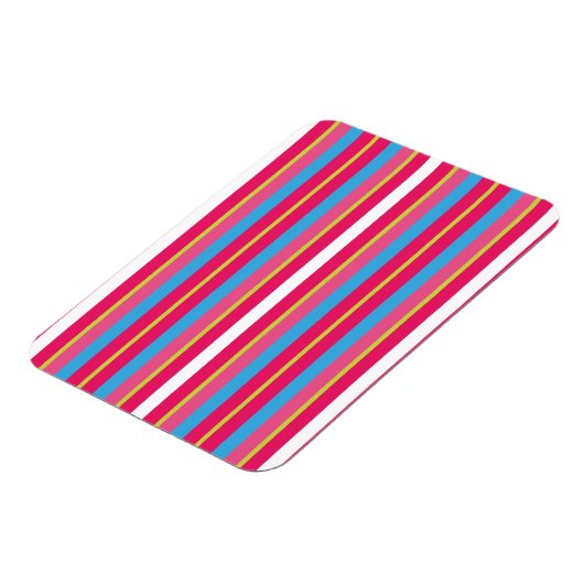 Fun farbenfrohe Multistreifen Magnet (Linke Seite)