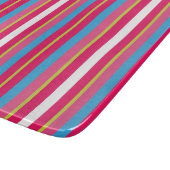 Fun farbenfrohe Multistreifen Schneidebrett (Ecke)