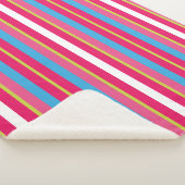 Fun farbenfrohe Multistreifen Sherpadecke (3/4)