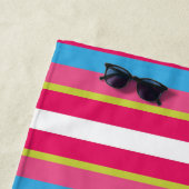 Fun farbenfrohe Multistreifen Strandtuch (Beispiel)