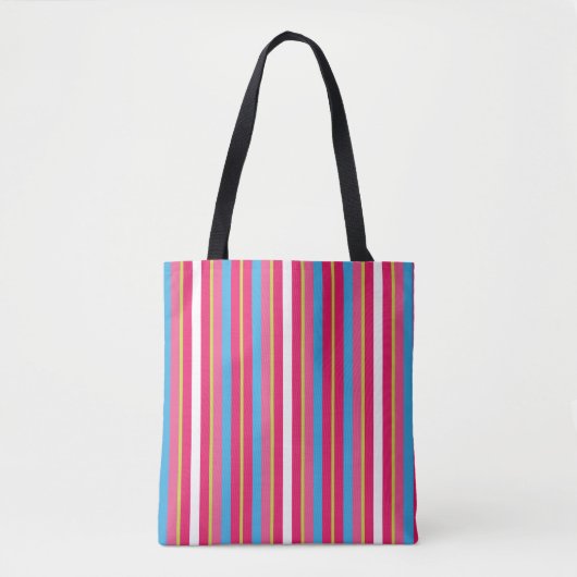 Fun farbenfrohe Multistreifen Tasche (Vorderseite)